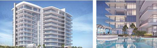 Two shots of beautiful luxury condos in the Gulf Shores AL area